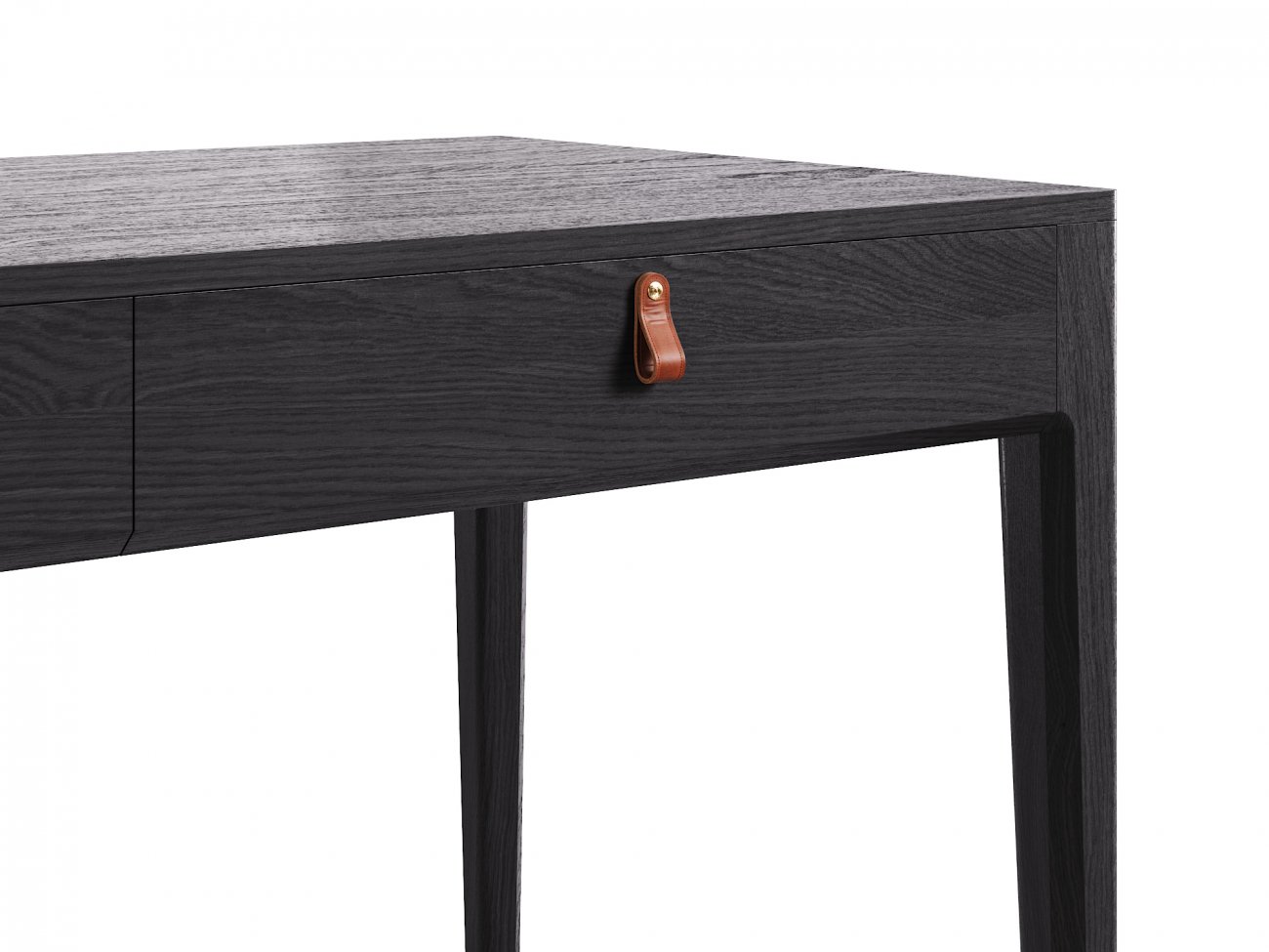 Письменный стол с ящиками черный дуб, бежево-серый Case THE IDEA  210616 Черный  - Вид №2