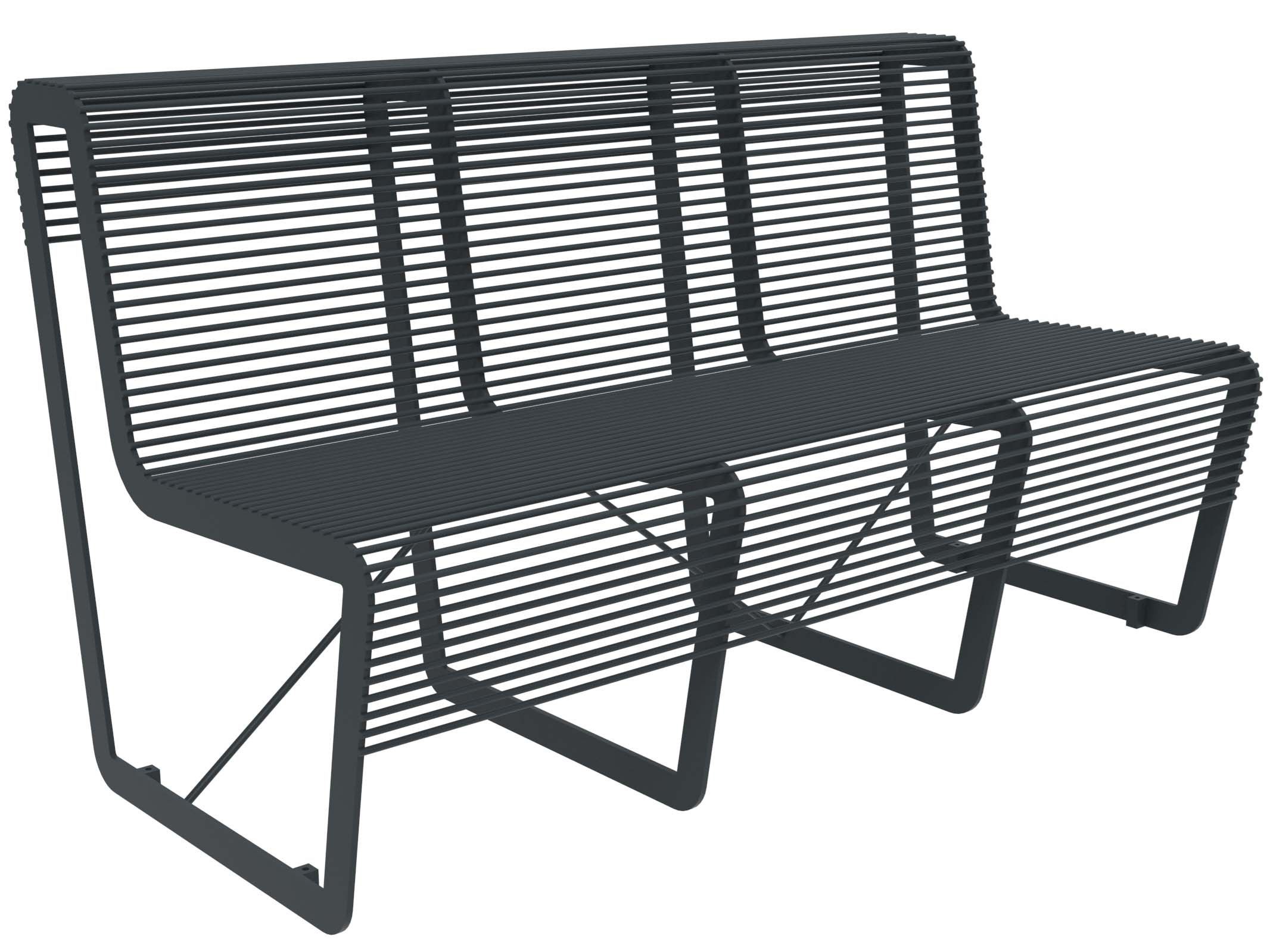 Оцинкованная стальная скамья со спинкой Lazzari Light ARCH-00099033 - Вид №12