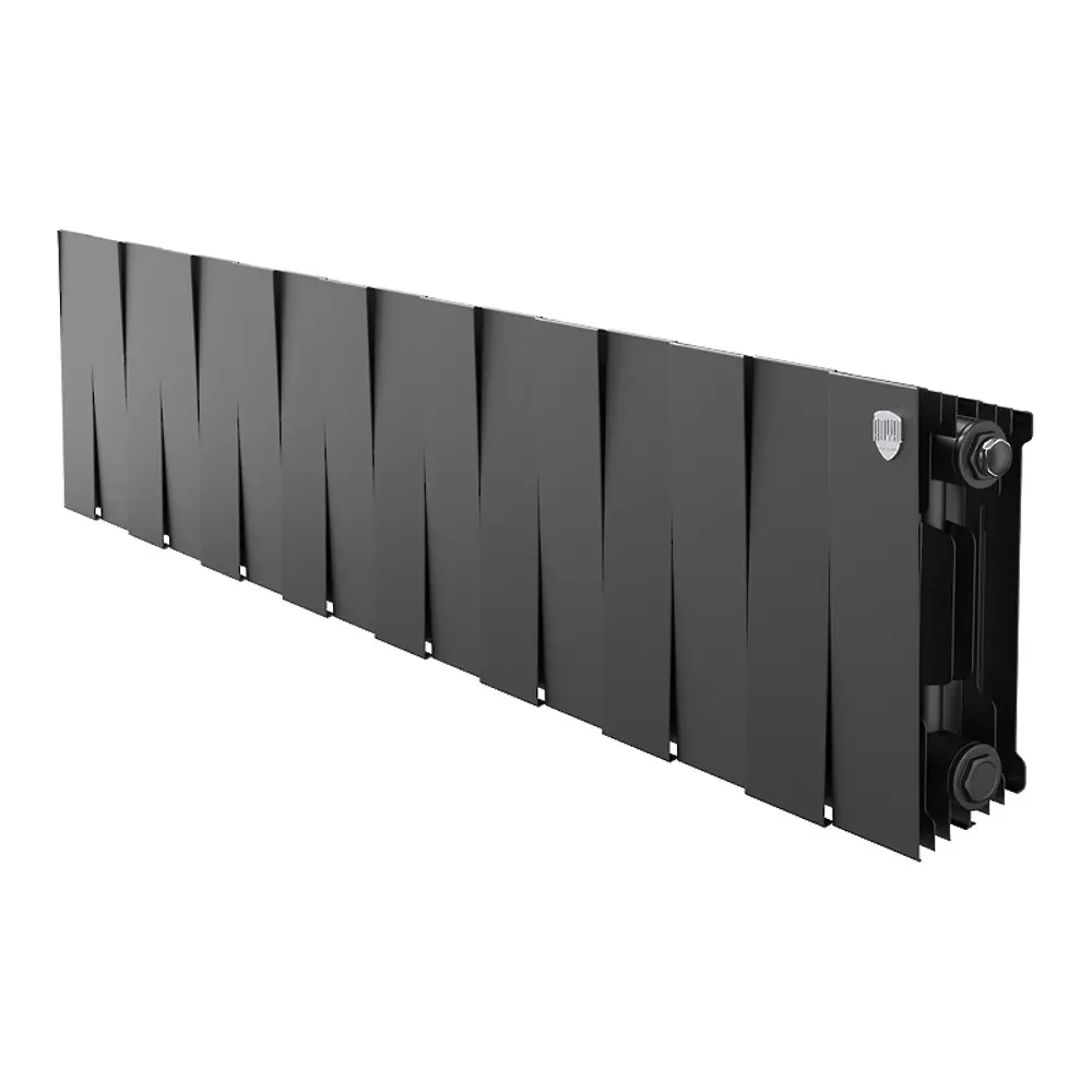 Радиатор секционный Royal Thermo Pianoforte 200/100 16 секций боковое подключение биметалл черный STLM-2072698