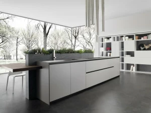 Floritelli Cucine Fenix-ntm® лакированная оборудованная кухня с островом Andromeda