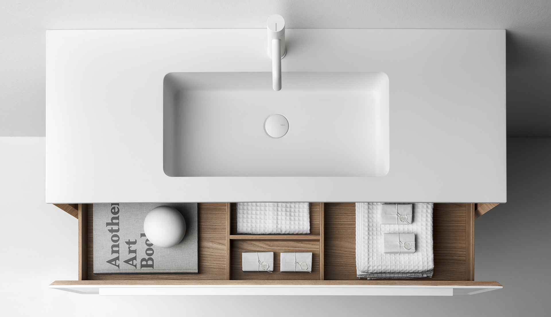 Mini Round Интегрированные столешницы с умывальником Falper  - Вид №1