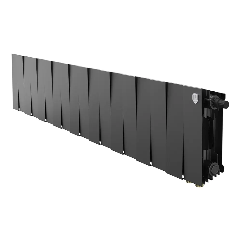 Радиатор секционный Royal Thermo PianoForte VDR80 200/10 18 секций нижнее правое подключение биметалл черный 89408789 STLM-2153746  - Вид №1