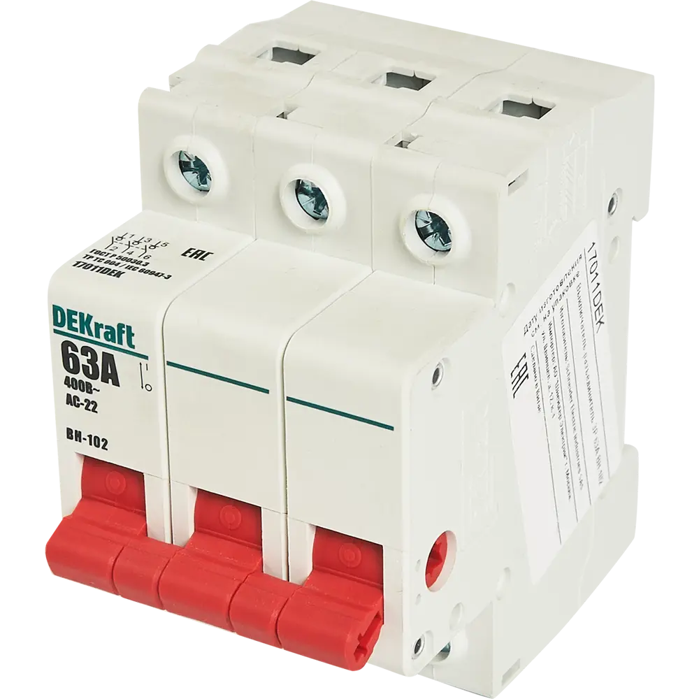 Выключатель-разъединитель DEKraft ВН-102 3P для электрощитов 84509419 STLM-0050987