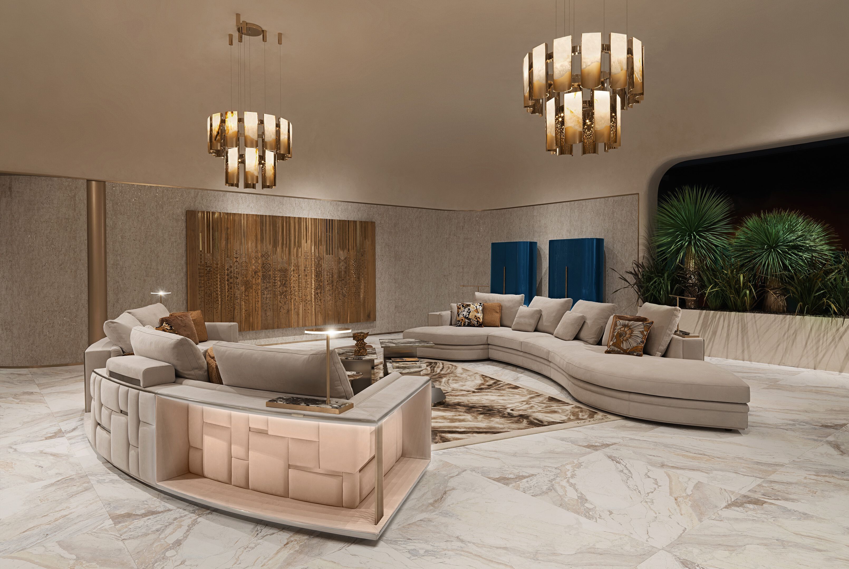 Кожаный модульный изогнутый диван Visionnaire Nomad ARCH-00108311 - Вид №10