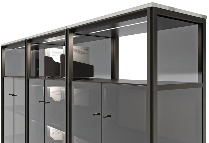 Giorgetti Модульный книжный шкаф с подсветкой Domus sun-id-1454112 - Вид №2