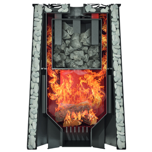 Печь для бани GRILL'D Violet Romb Long Window Max с закрытой каменкой 6661 - Вид №1