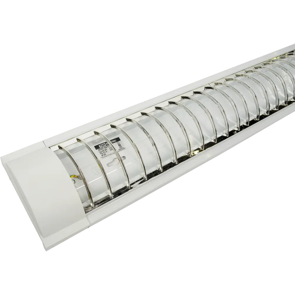 Светильник TDM Electric ЛПО3017 с решёткой 2х36 Вт, металл/пластик, цвет белый 15614312 STLM-2094132  - Вид №1