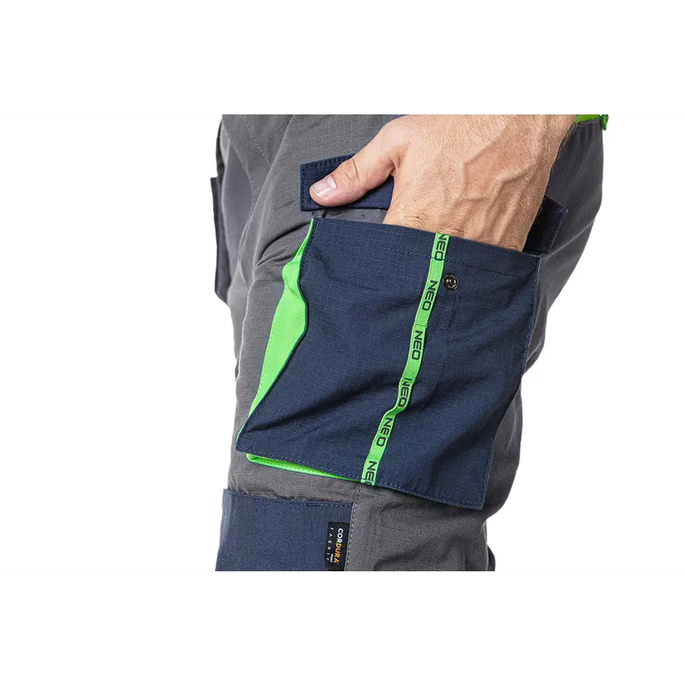 Брюки рабочие Neo Tools Premium серые/темно-синие/зеленые хлопок размер XXXL рост 190-193 STLM-2074745 - Вид №2
