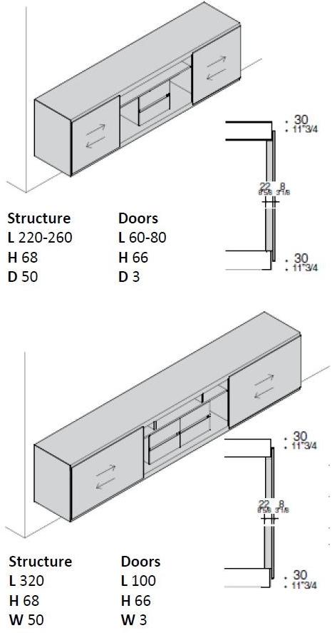 ESTEL GROUP Подвесной буфет с раздвижными дверцами Aliante sun-id-1411590 - Вид №2