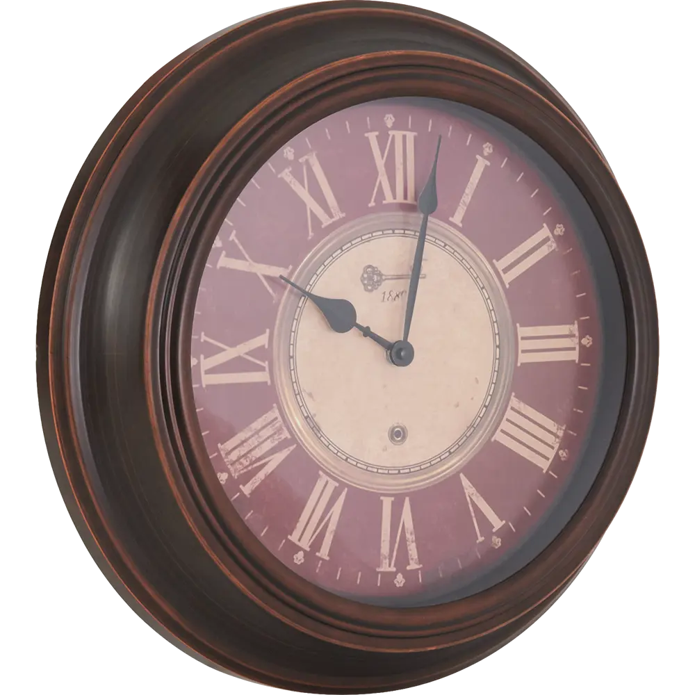 Часы настенные Dream River круглые пластик цвет черно-коричневый ø40,5 см STLM-2156155 - Вид №2