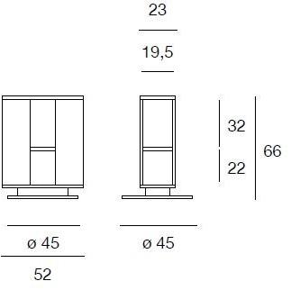 Pacini & Cappellini Отдельно стоящий вращающийся книжный шкаф  5561/5562  - Вид №1