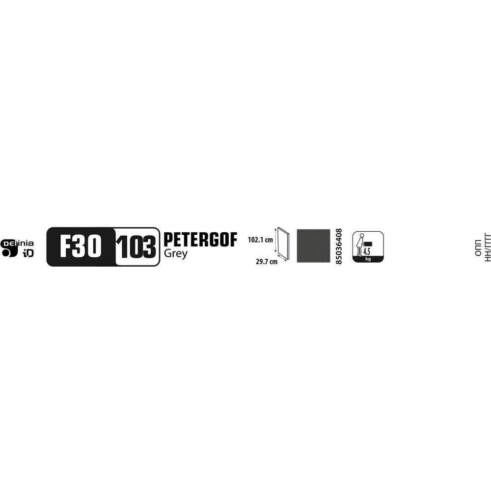 Фасад для кухонного шкафа Петергоф грей 29.7x102.1 см Delinia ID МДФ цвет графит 85036408 STLM-2087562 - Вид №14