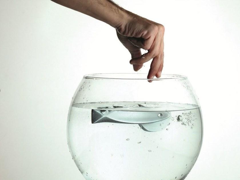 LINEA CALI' Ручка из хромированной латуни с кристаллами Swarovski® на пластине Fish crystal sun-id-1501789 - Вид №1