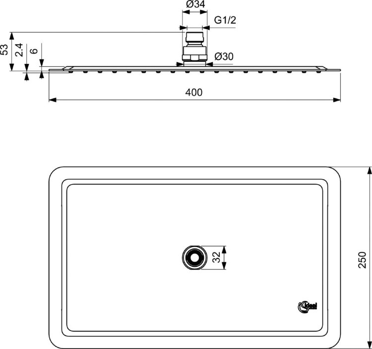B0391MY Верхний душ Ideal Standard IDEALRAIN LUXE - Вид №5