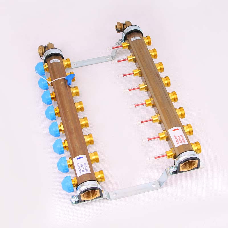 Коллекторная группа HKV/T с термостатическими вентилями и расходомерами WATTS Ind 1"x3/4"ЕК 8 выходов 10004202 - Вид №2