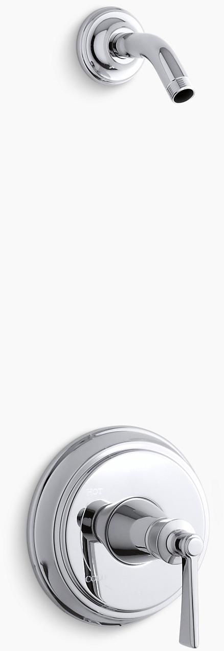 KOHLER Клапан для душа Archer Rite-Temp с рычажной ручкой, без насадки для душа K-TLS11078-4-CP  - Вид №1