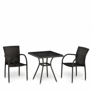 Мебель из ротанга коричневая на 2 персоны Lopis AFINA  241012 Коричневый