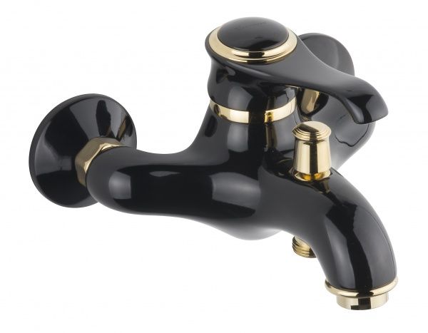 6001NO Смеситель Tiffany настенный для ванной, цвет черный-золото EMMEVI