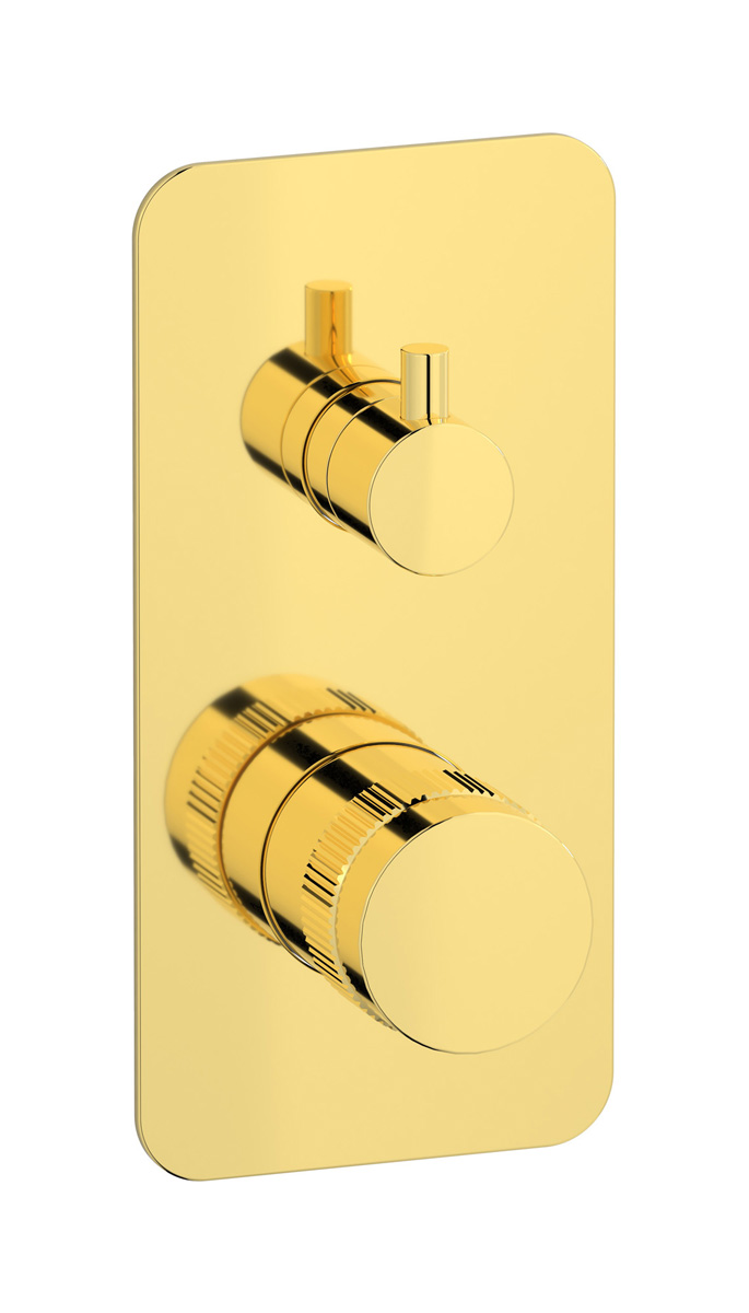 Комплект внешних частей для настенного прогрессивного смесителя на 3 потребителя. WE ARE IB rx312oo Gold Reflex