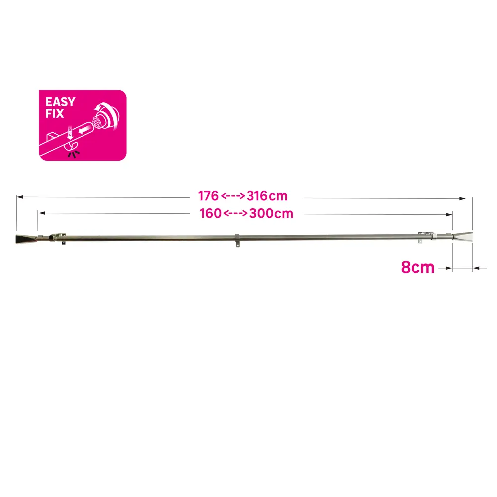 INSPIRE Грани — двухрядный карниз для портьер и тюля 84407300 STLM-0049475 - Вид №3