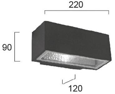 Terzo Light Бра для наружного освещения из алюминия прямого и отраженного света  V4080200  - Вид №1