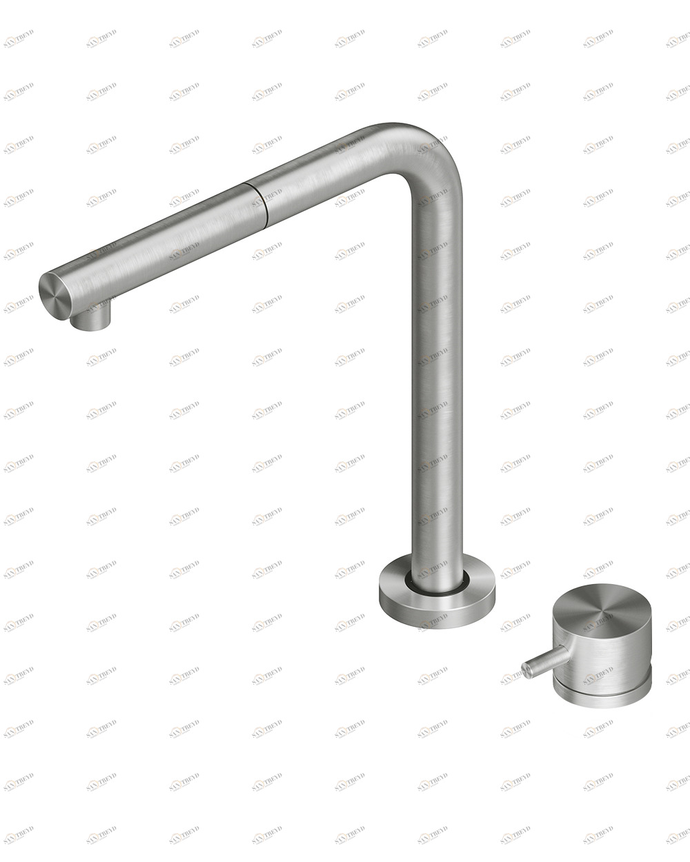 Inox. 443.12. Смеситель для кухни под ветром Quadrodesign