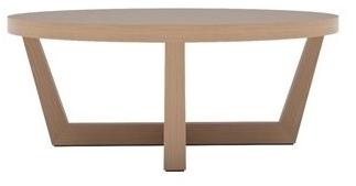 Andreu World Низкий круглый журнальный столик из дуба Uves Me3686 / me3687 - Вид №1