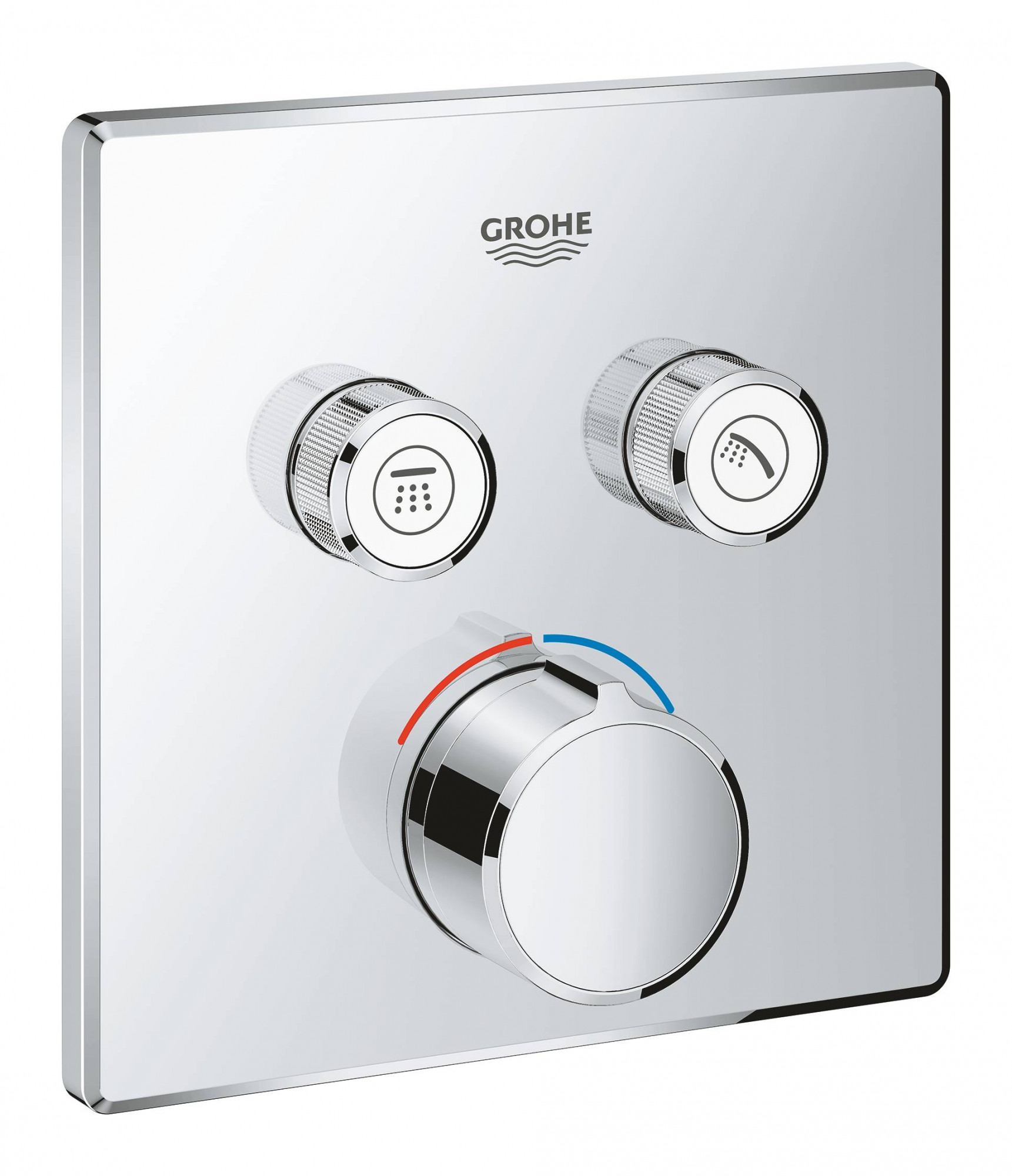 Внешняя часть смесителя GROHE Grohtherm SmartControl на 2 выхода, хром (29148000)