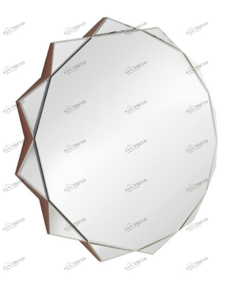 Зеркало круглое настенное Sol Angled PUSHA ДИЗАЙНЕРСКИЕ 062684 Зеркальный 