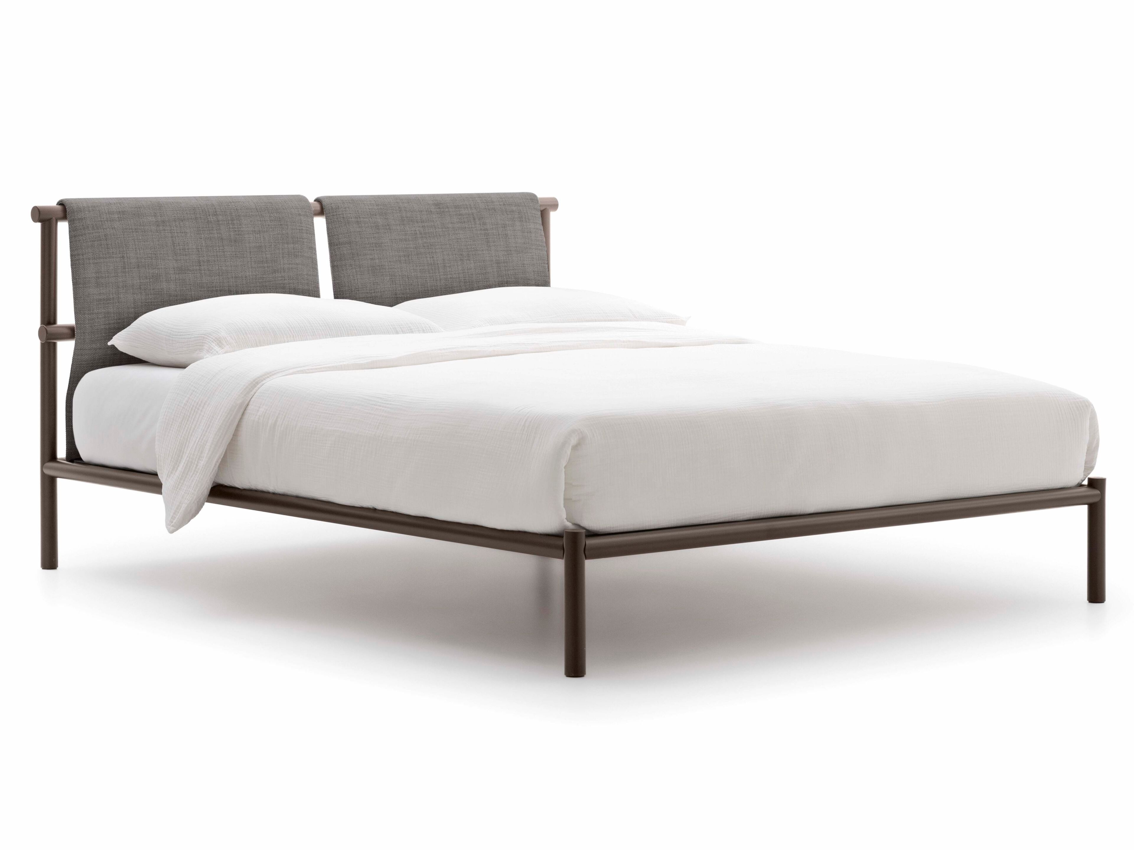 Металлическая двуспальная кровать с мягким изголовьем Alf DaFrè JETTY 2 ARCH-00002816 - Вид №1