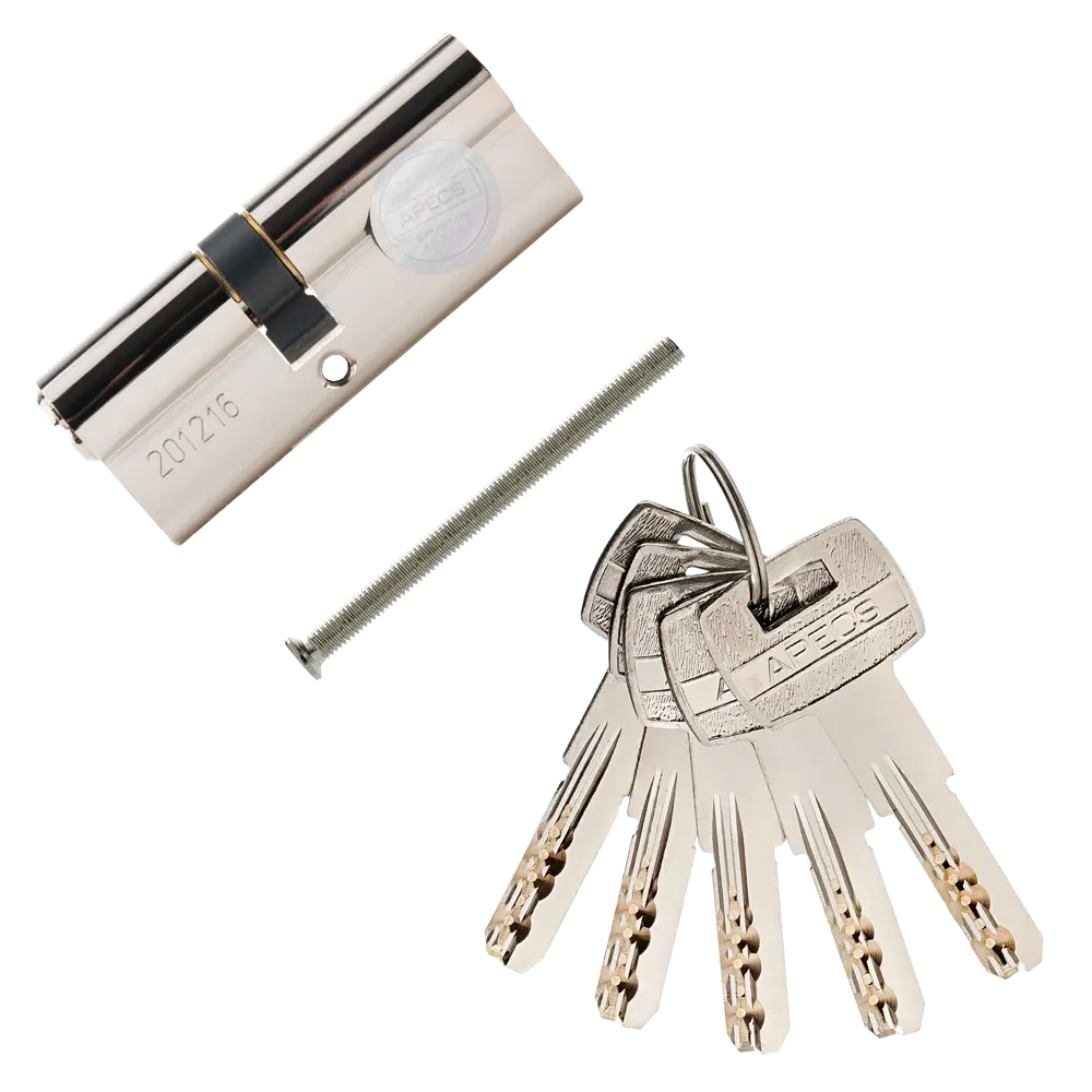 Цилиндровый механизм Apecs LM-80 с латунным корпусом под никель 84168113 SM STLM-0046699 - Вид №1