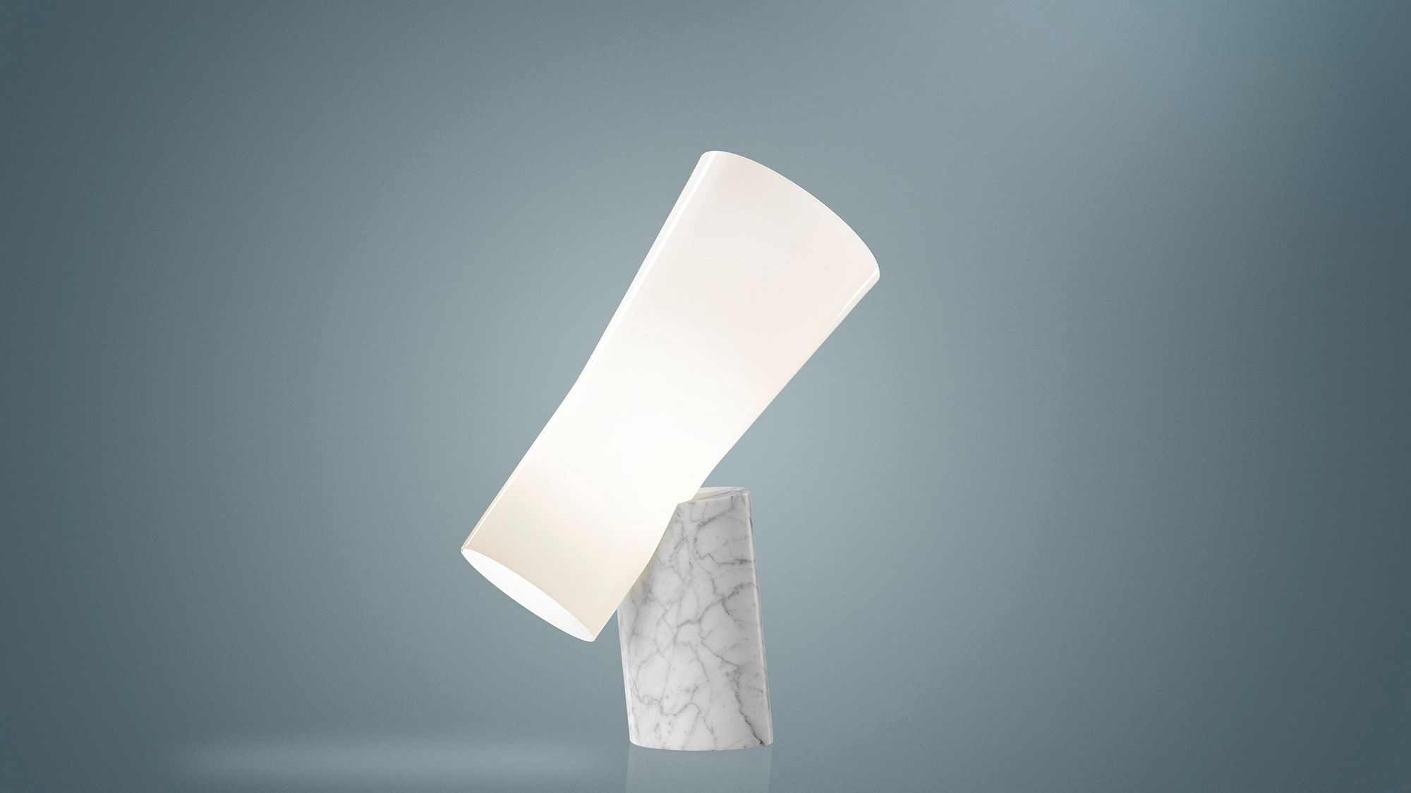 Настольная лампа из дутого стекла и каррарского мрамора Foscarini Нил ARCH-00140137 - Вид №1