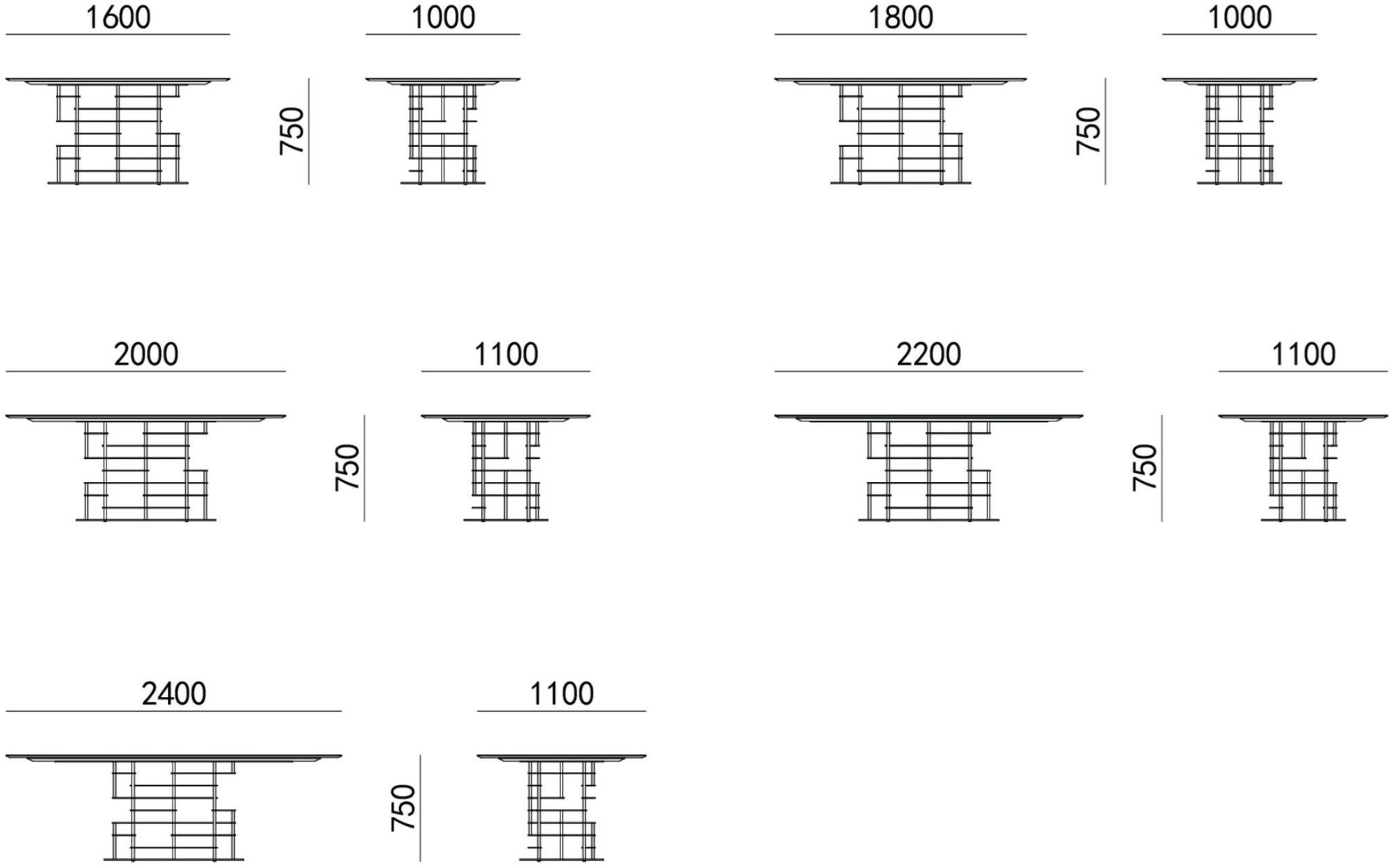 HC28 Cosmo Прямоугольный обеденный стол из мрамора  11c013  - Вид №1
