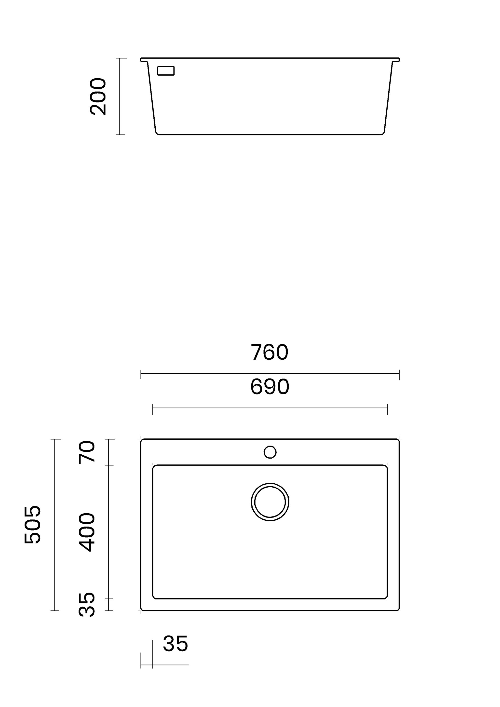 Встраиваемая раковина из композитного материала TASCA композитные раковины ARCH-00041098 - Вид №8