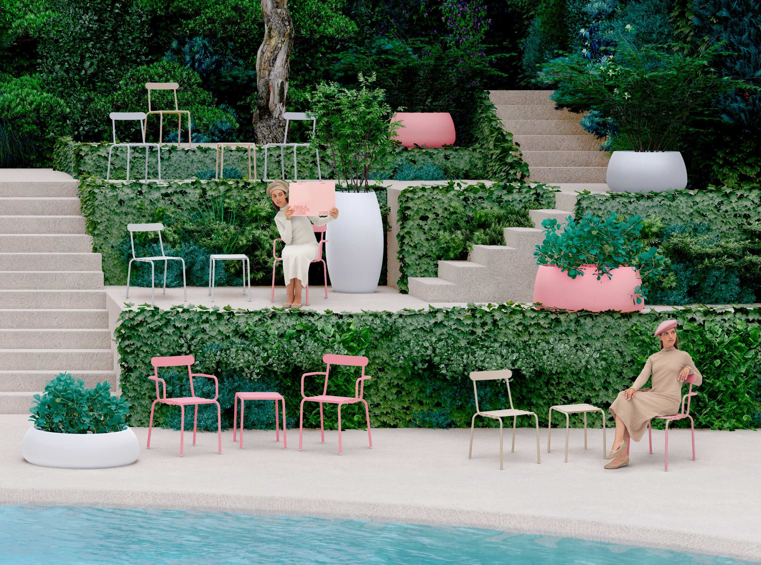 Алюминиевый стул с порошковым покрытием с подлокотниками Diabla Easy ARCH-00129918 - Вид №14