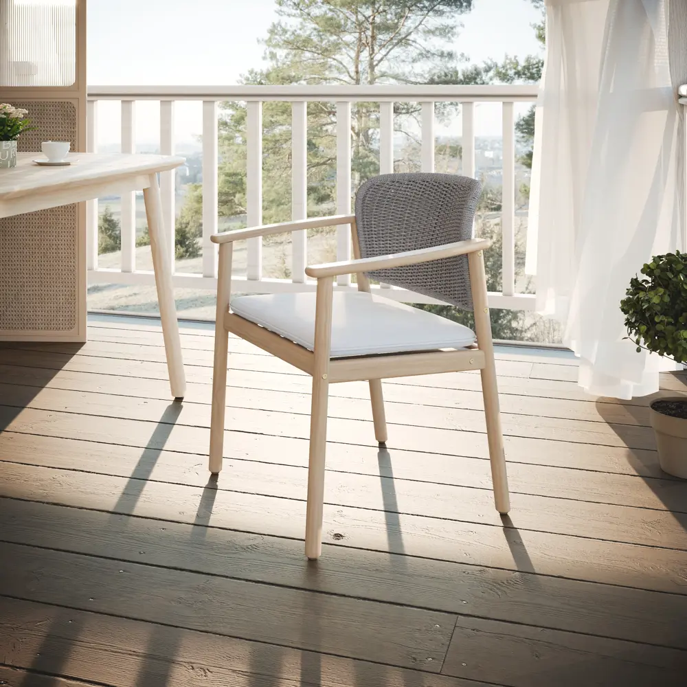 BEGINIA Fisht — садовое кресло из акации с плетением Роуп 89382924 STLM-1572709 - Вид №8