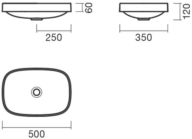 Раковина встраиваемая 50 Sanitana BE YOU S10061850400000  - Вид №1