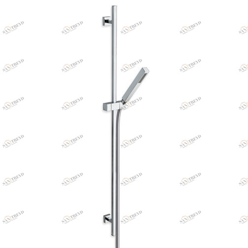 CRIPD079 Штанга 100 см с гибким шлангом LONG LIFE и ручным душем из АБС-пластика с защитой от известкового налета Cristina Rubinetterie 