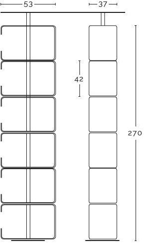 ZAVA Модульный книжный шкаф с креплением от пола к потолку sun-id-1482236 - Вид №1