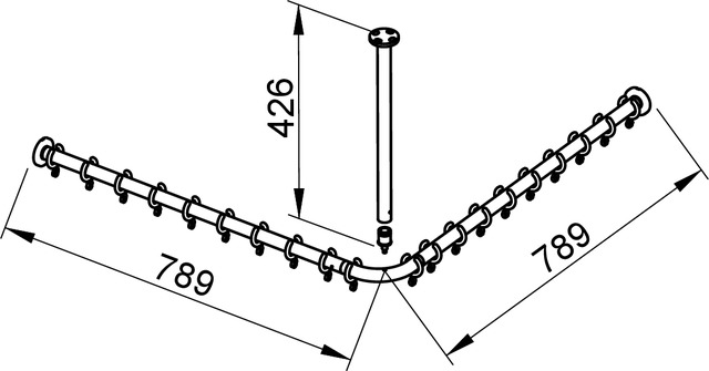 14936010800 Набор штанг для душевых занавесок KEUCO Plan - Вид №2