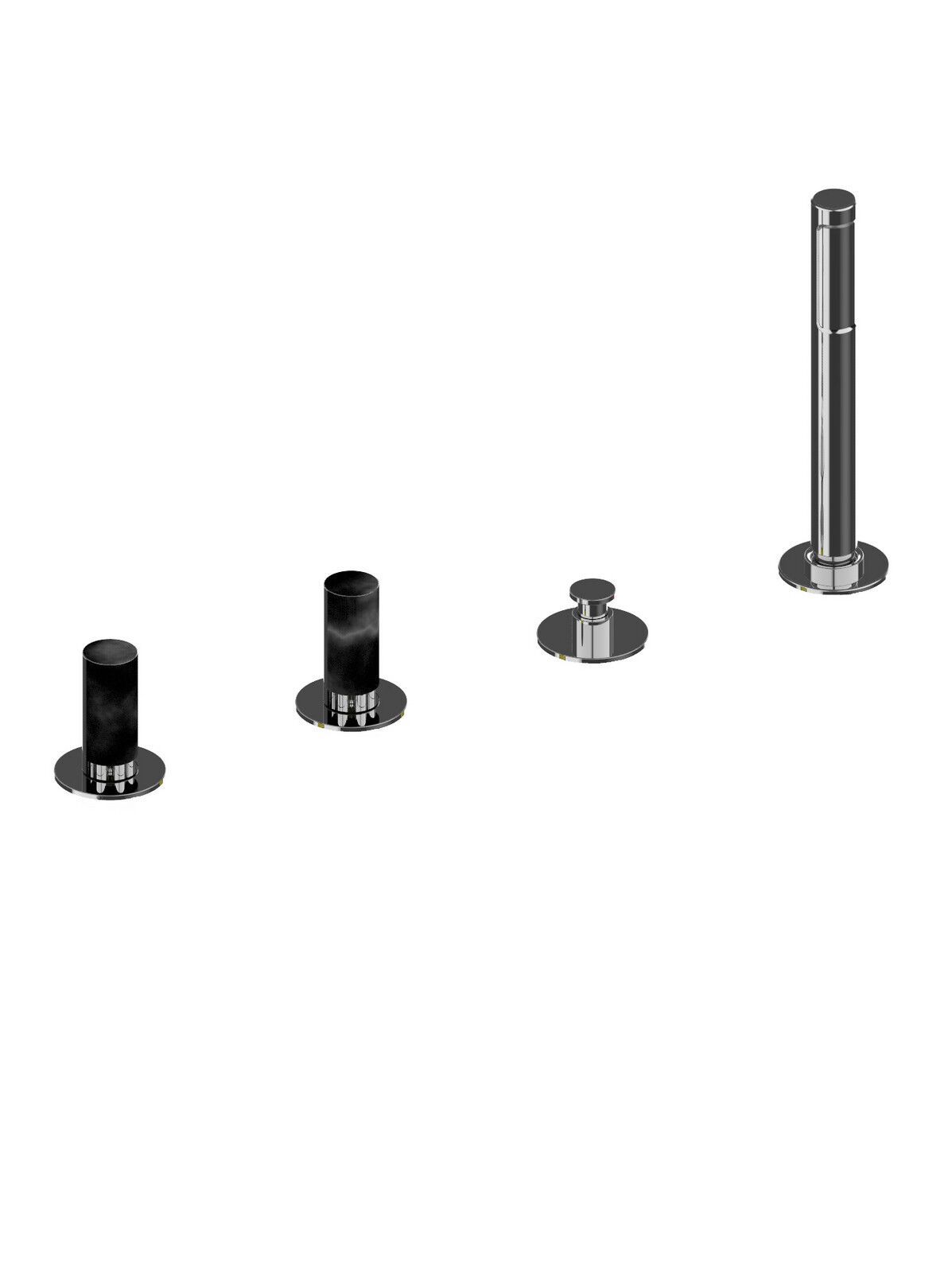 Смеситель для ванны с 4 отверстиями и ручным душем Rubinetterie Frattini Pepe XL ARCH-00026690 - Вид №22