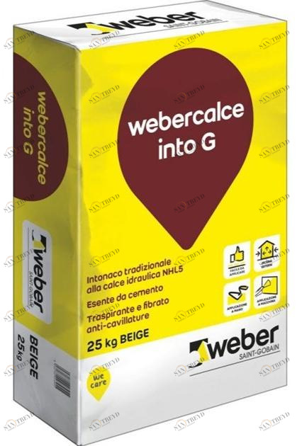Saint-Gobain Weber Традиционная штукатурка с натуральной гидравлической известью Webercalce sun-id-1445293