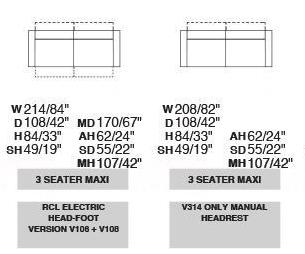 Rossini Sofas Откидной кожаный диван с электроприводом Emma sun-id-1466531 - Вид №4
