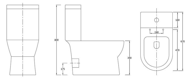 CT2045 Напольный унитаз SSWW CT  - Вид №4