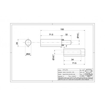 Петля каплевидная IBFM art. 415AL RST LK01-223