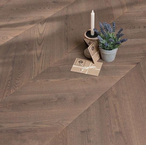 Паркет Ёлка Coswick Французская Ривьера Ясень Натур (Гладкая) 530х107,95 мм 12293257 - Вид №2