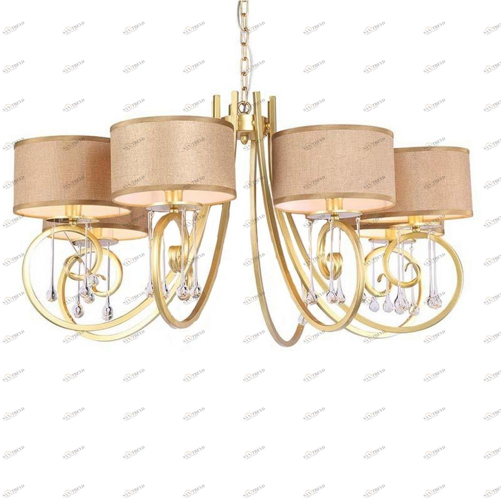 Подвесная люстра Crystal Lux Fontain SP6 CRYSTAL LUX ДИЗАЙНЕРСКИЕ, FONTAIN 108734 Коричневый 