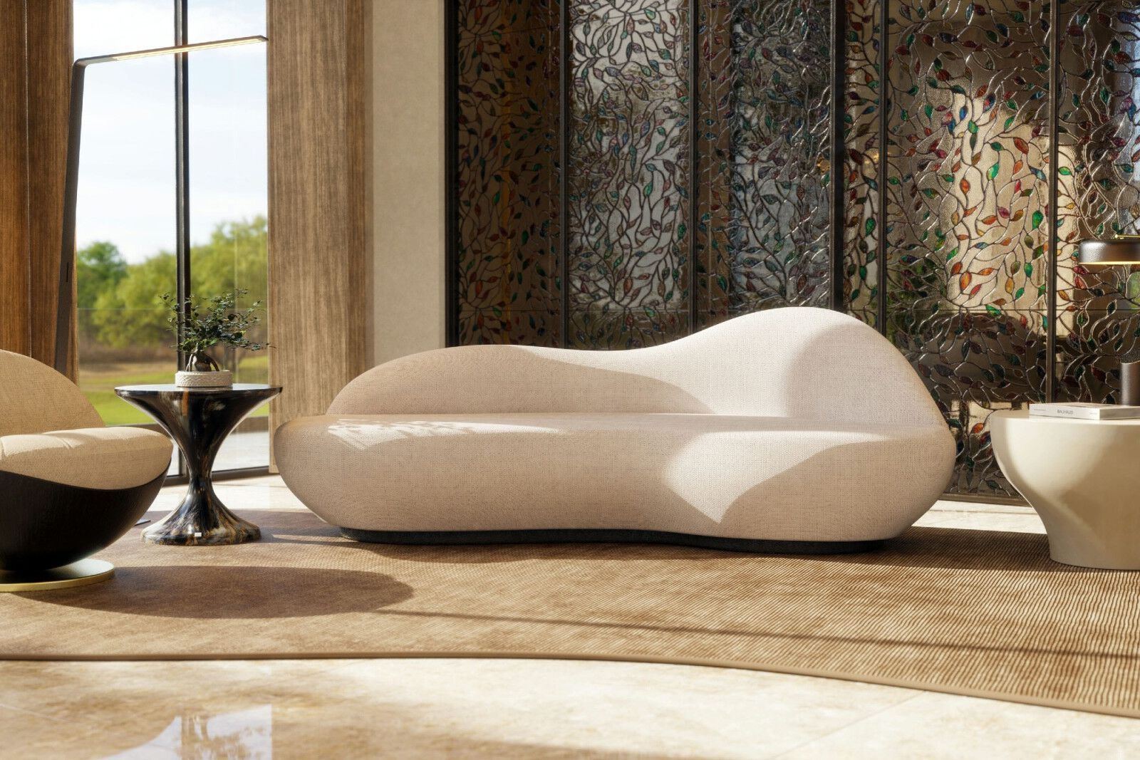 Изогнутый диван из ткани GANSK NUANCE ARCH-00069753 - Вид №9