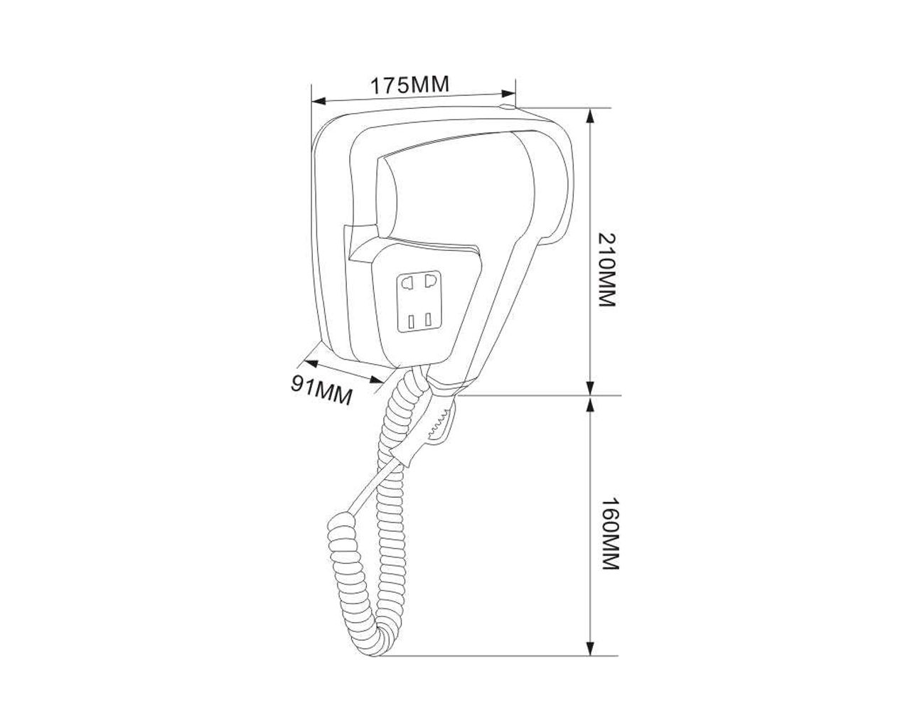 EJB402 Фен HOTEL, пластик, белый Merida  - Вид №5