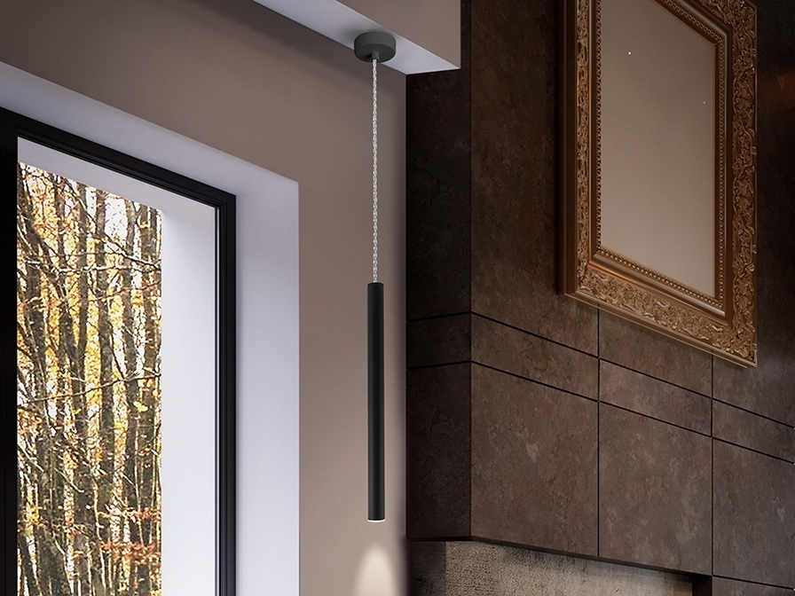 085355 Подвесной светильник 1L черный Schuller Varas  - Вид №1